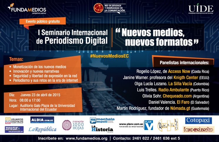 Se cierran las inscripciones para el I Seminario Internacional de Periodismo Digital