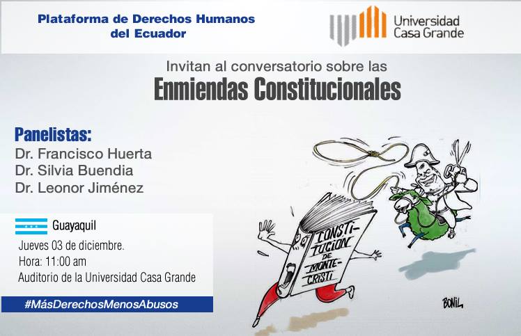 Las enmiendas constitucionales se debatirán en Guayaquil