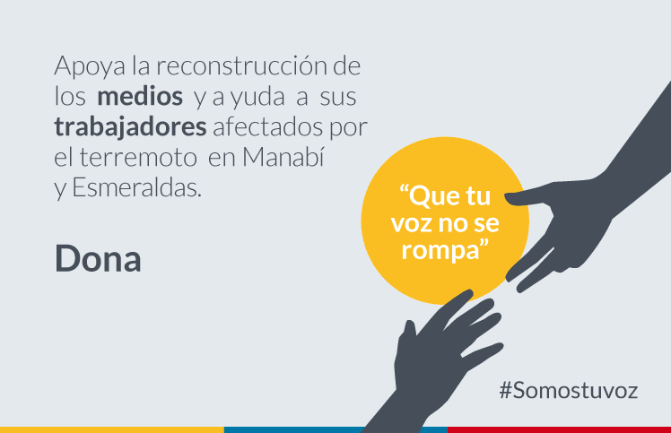 Campaña busca ayudar a medios y periodistas afectados por el terremoto