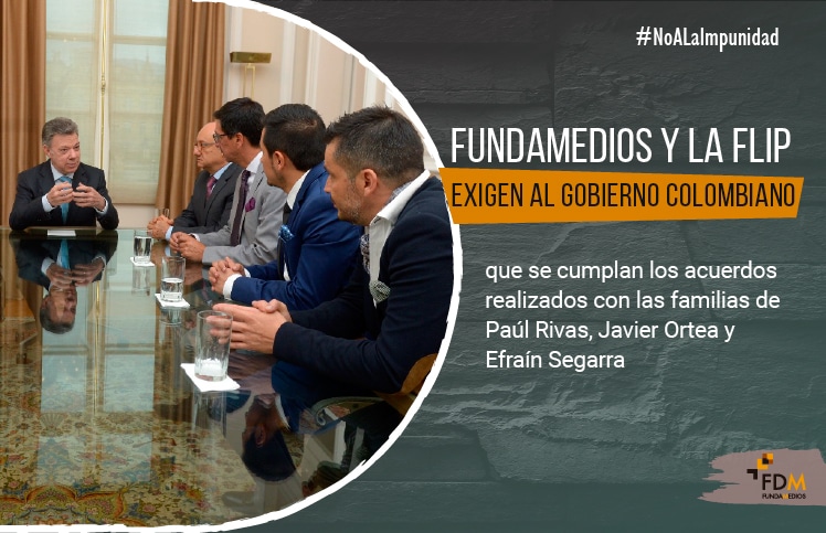 FLIP y FUNDAMEDIOS exigen al gobierno colombiano que cumpla con los compromisos realizados con los familiares de los periodistas ecuatorianos