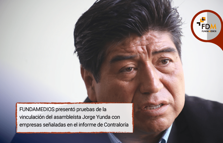 Fundamedios presentó pruebas de la vinculación del asambleísta Jorge Yunda con empresas señaladas en el informe de Contraloría