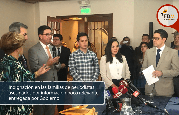 Indignación en las familias de periodistas asesinados por información poco relevante entregada por Gobierno