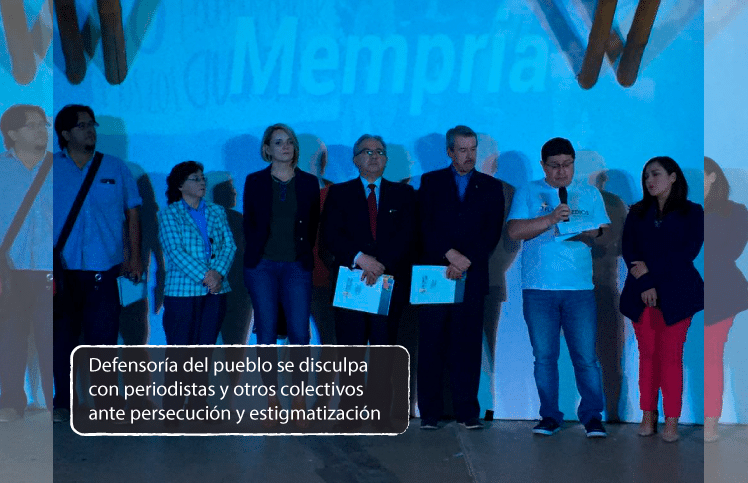 Defensoría del Pueblo se disculpa con periodistas y otros colectivos ante persecución y estigmatización