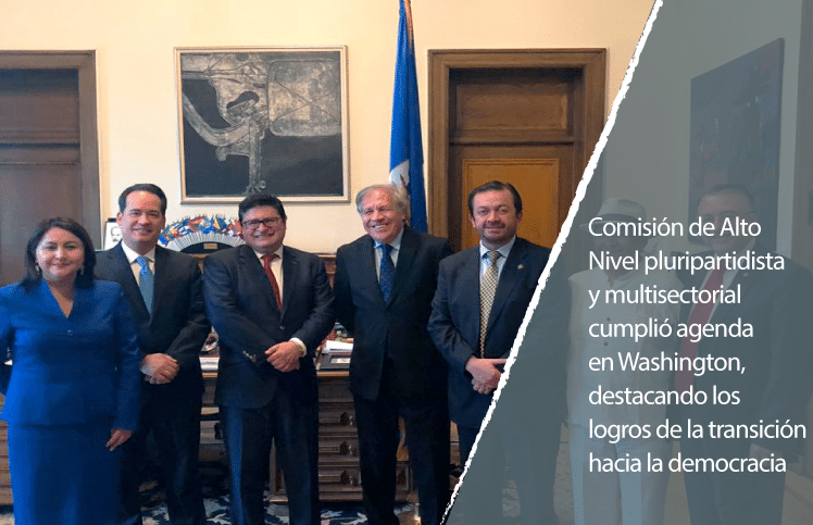 Comisión de Alto Nivel pluripartidista y multisectorial cumplió amplia agenda en Washington destacando los logros de la transición hacia la democracia en Ecuador