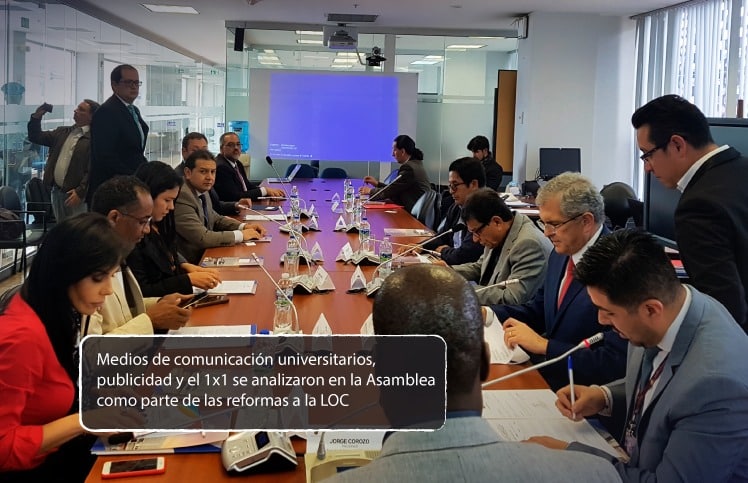 Medios de comunicación universitarios, publicidad y el 1×1 se analizaron en la Asamblea como parte de las reformas a la LOC