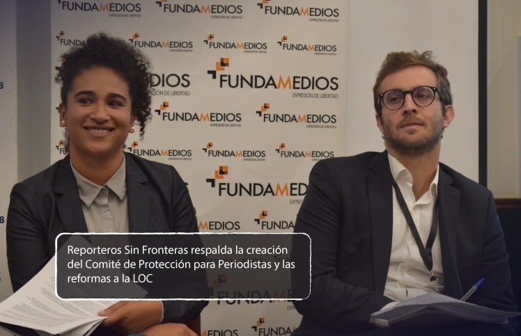 Reporteros Sin Fronteras respalda la creación del Comité de Protección para Periodistas y las reformas a la LOC