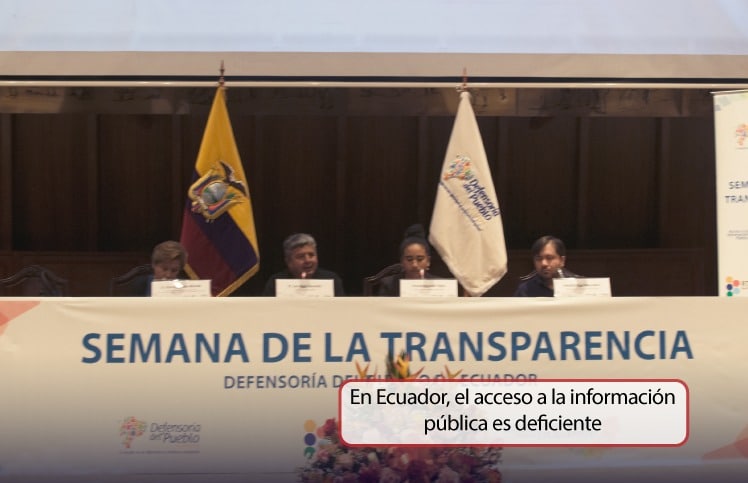 En Ecuador, el acceso a la información pública es deficiente  