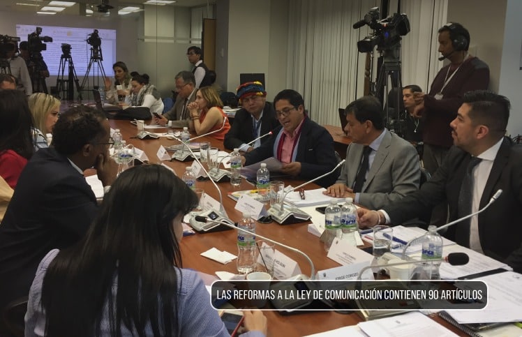 Las reformas a la Ley de Comunicación contienen 90 artículos