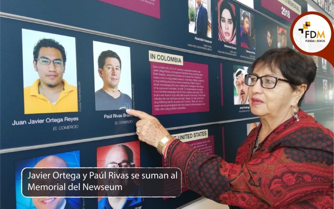 Javier Ortega y Paúl Rivas se suman al Memorial del Newseum