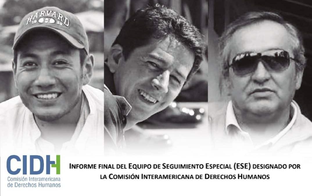 ESE recomienda investigar el caso Nos faltan Tres como un crimen transnacional