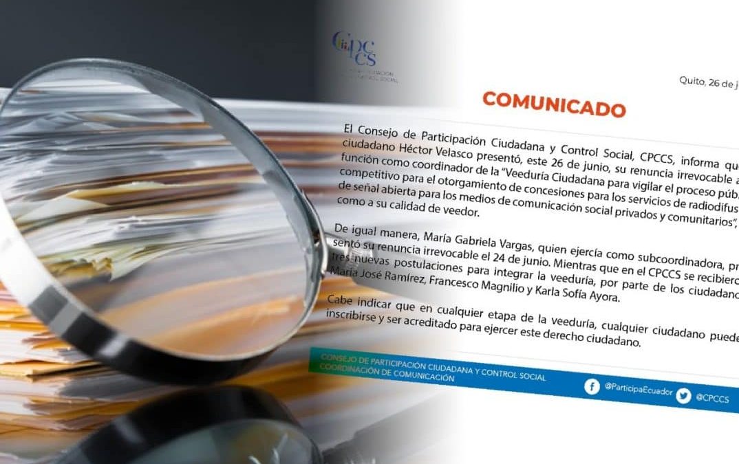 Fundamedios reitera que el CPCCS tiene una gran oportunidad para constituir una veeduría idónea que vigile el concurso de frecuencias