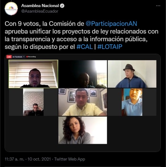 Asamblea aprobó tratar proyecto de ley de acceso a la información presentado por FUNDAMEDIOS