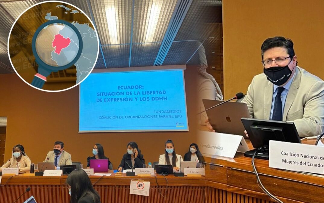Organizaciones sociales encabezadas por Fundamedios alertaron en Ginebra sobre vulneraciones a DDHH en Ecuador
