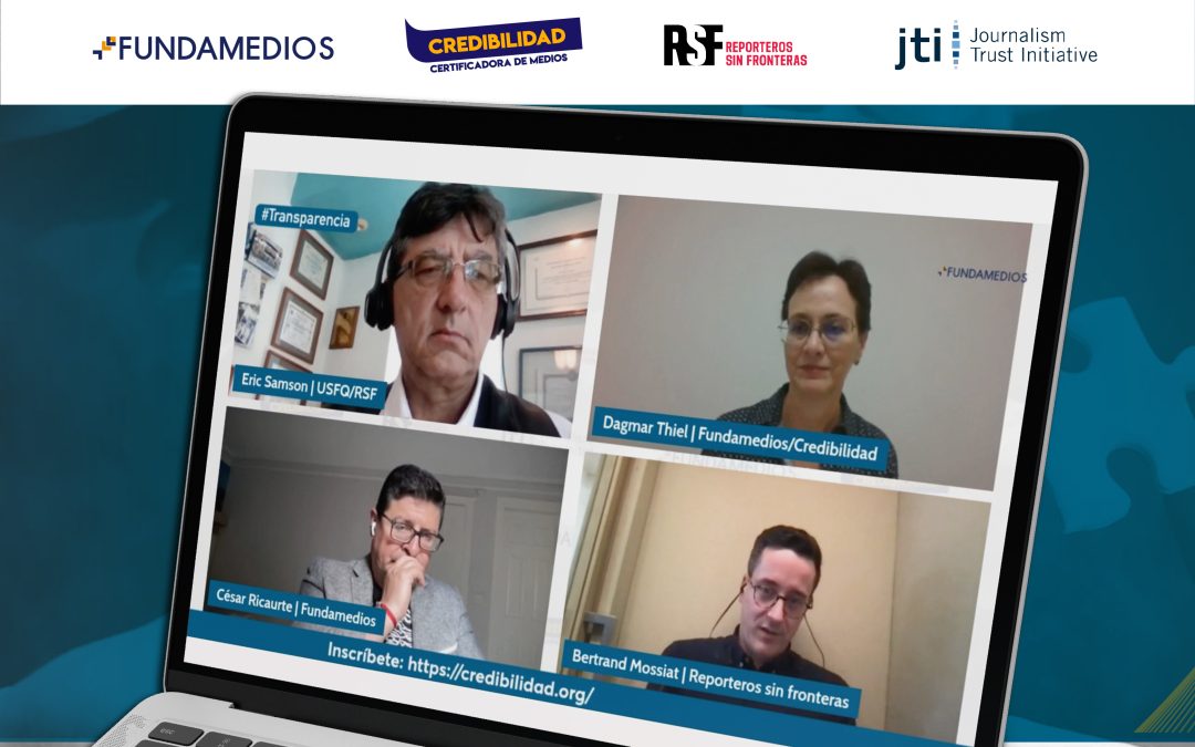 Reporteros Sin Fronteras y Fundamedios  anuncian su alianza para implementar Journalism Trust Initiative (JTI) en Ecuador