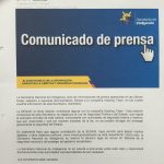 Comunicado de prensa Sec Nacional Inteligencia