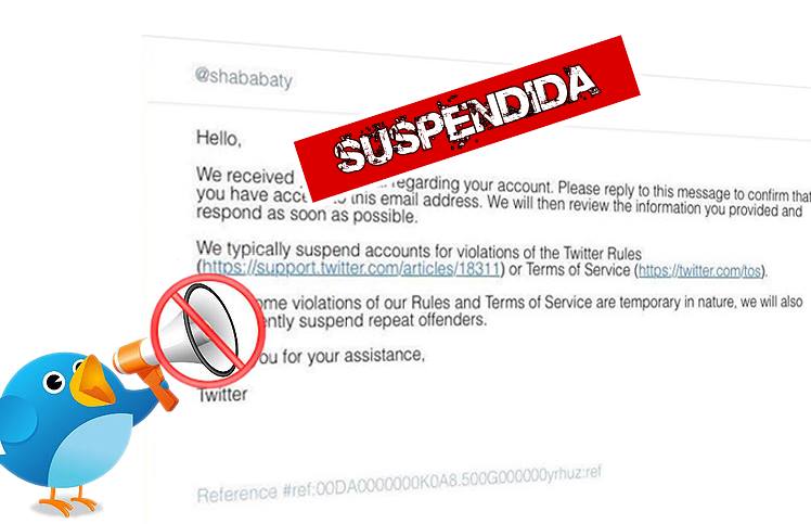 Twitter suspende de manera definitiva cuenta de usuaria crítica con el gobierno