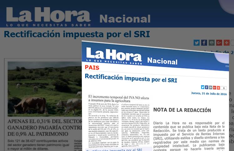 Dos veces en una semana se obliga a diario a publicar contenidos ordenados por autoridad tributaria