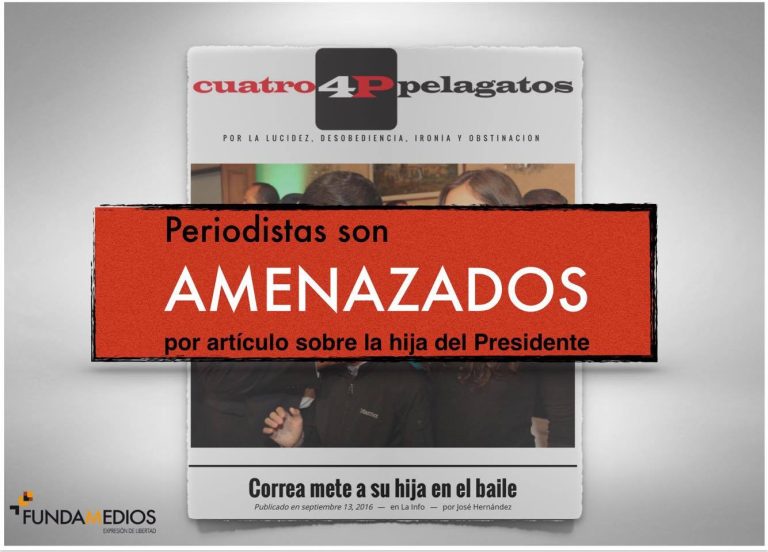 4Pelagatos reciben amenazas por cuestionar artículo de hija del Presidente