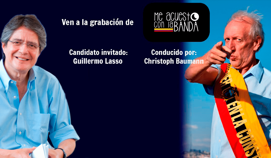Asiste mañana a la grabación de «Me acuesto con la banda», con Guillermo Lasso