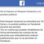 Mensaje de bloqueo