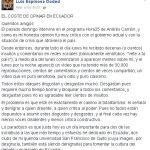El coste de opinar