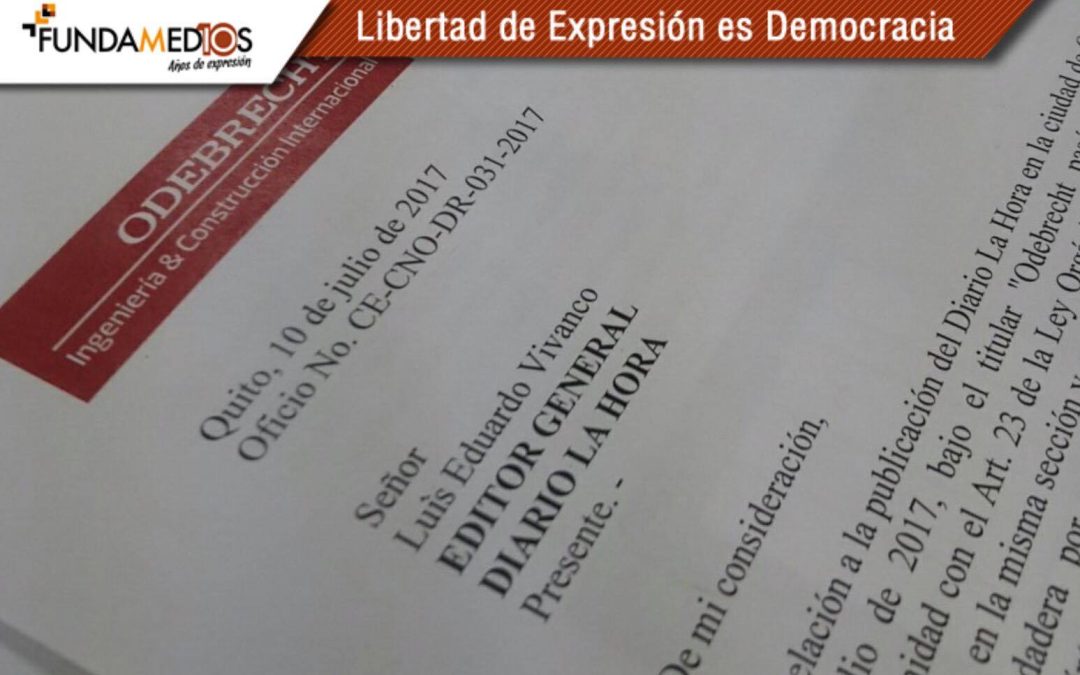 Odebrecht le da a diario 72 horas para publicar carta de rectificación