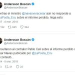 Captura denuncia de la amenaza en Twitter
