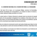 Comunicado oficial secuestro