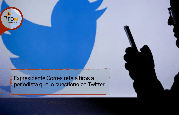 Expresidente Correa reta a darse de tiros a periodista que lo cuestionó en Twitter