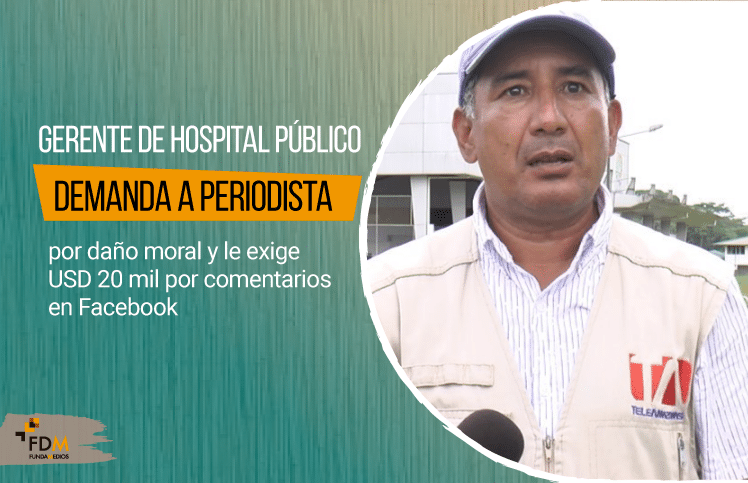 Gerente de hospital público regional demanda a periodista por daño moral y le exige USD 20 mil por comentarios en Facebook