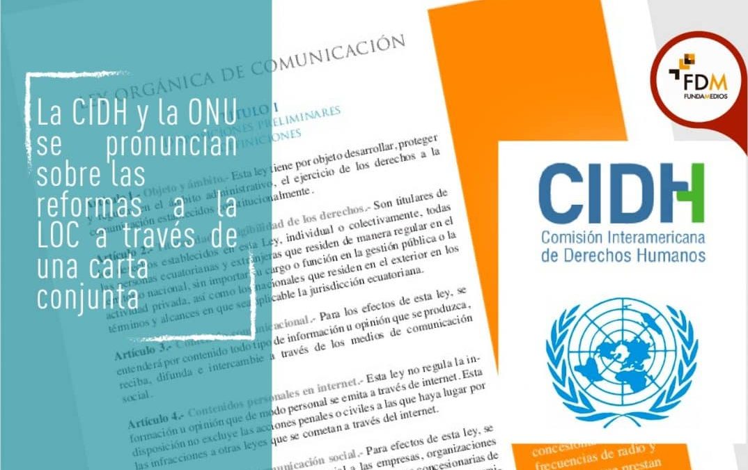 La CIDH y la ONU se pronuncian sobre las reformas a la LOC a través de una carta conjunta