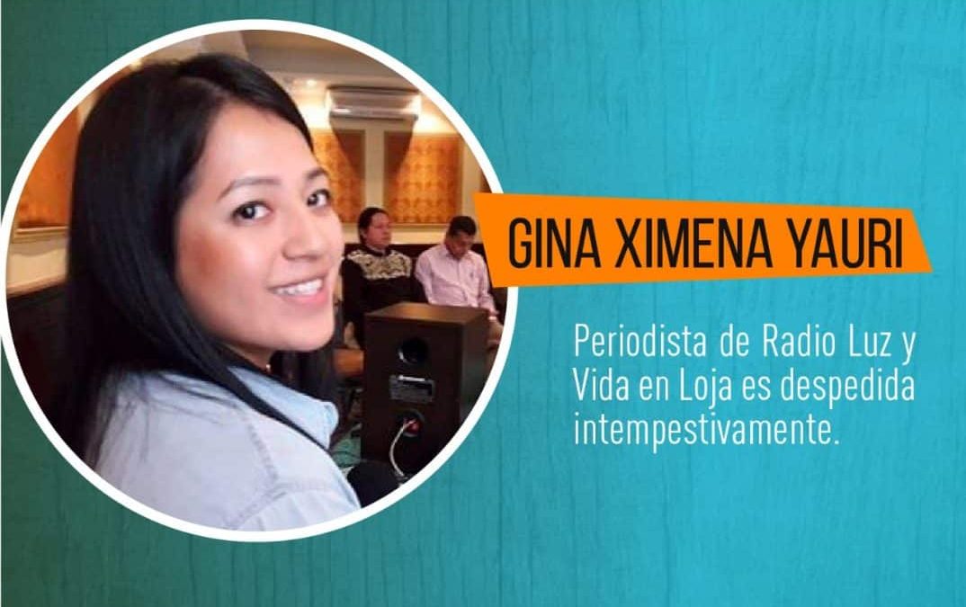 Periodista es despedida intempestivamente de Radio Luz y Vida en Loja