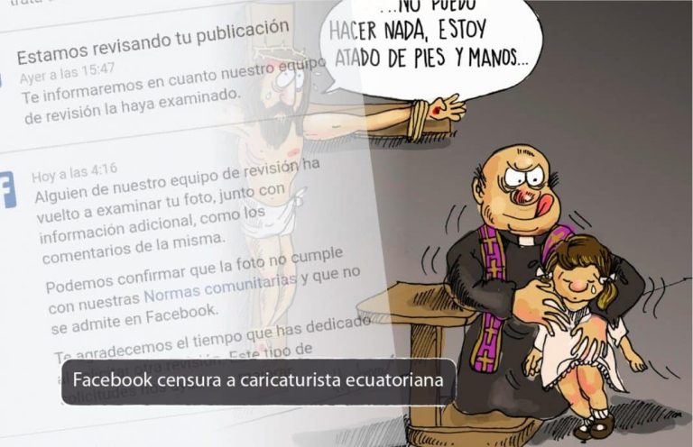 Facebook censura a caricaturista ecuatoriana