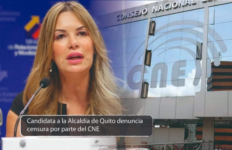 Candidata a la Alcaldía de Quito denuncia censura por parte del CNE