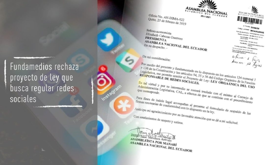 Fundamedios rechaza proyecto de ley que busca regular redes sociales