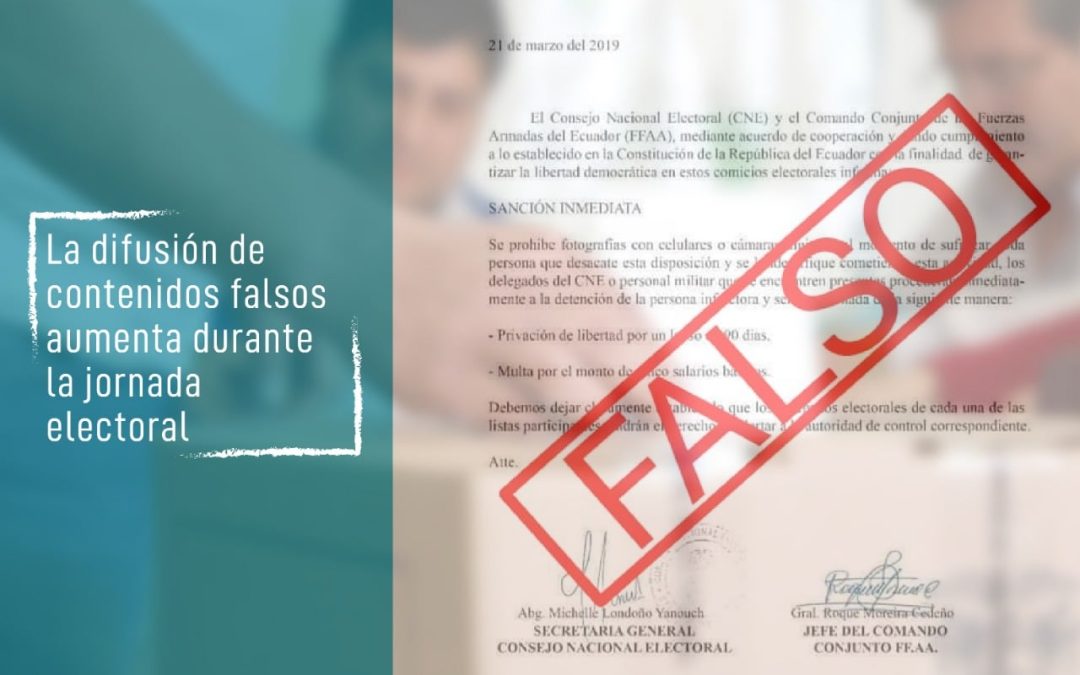 La difusión de contenidos falsos aumenta durante la jornada electoral