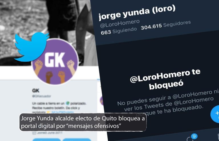 Jorge Yunda, Alcalde electo de Quito, bloquea a portal digital por “mensajes ofensivos”