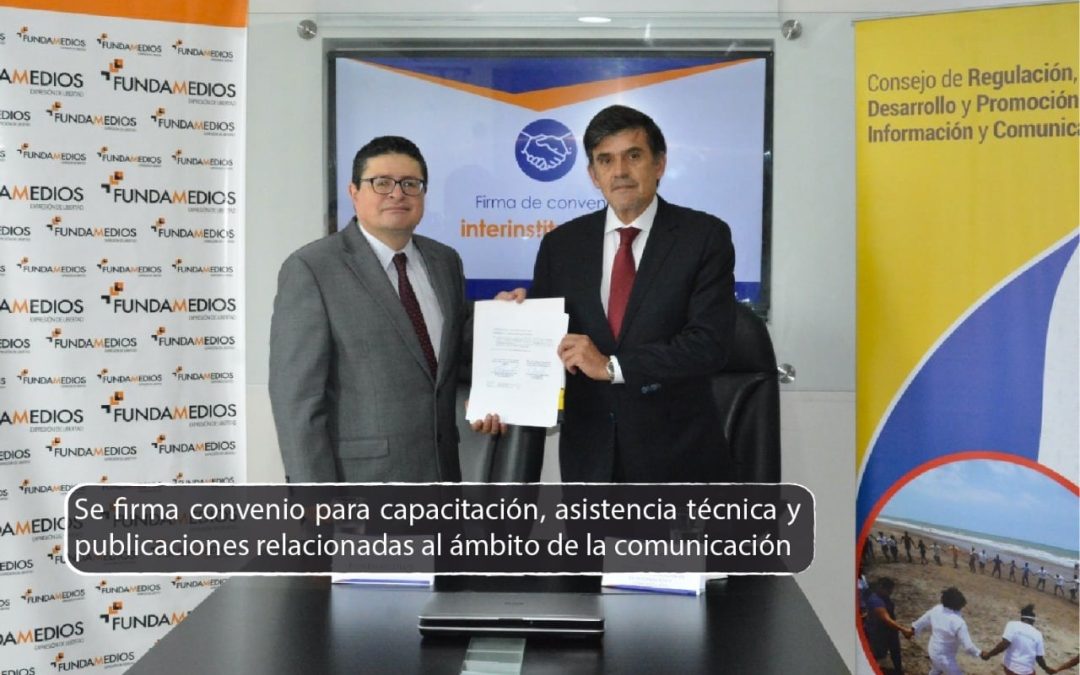 Se firma convenio para capacitación, asistencia técnica y publicaciones relacionadas al ámbito de la comunicación