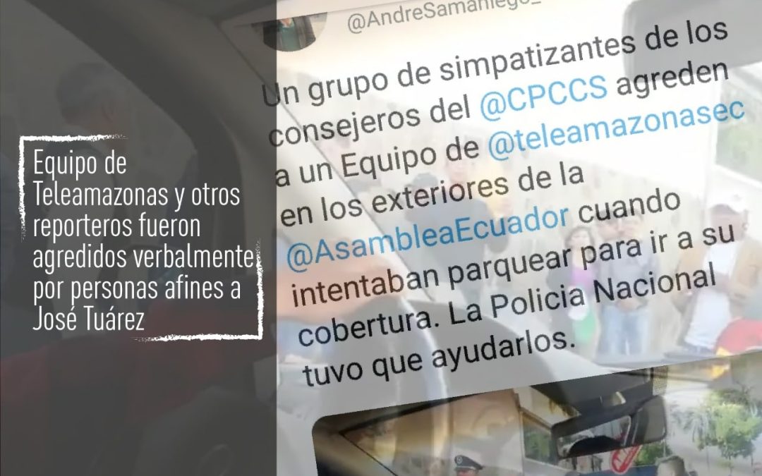 Equipo televisivo fue agredido por simpatizantes del presidente del CPCCS 