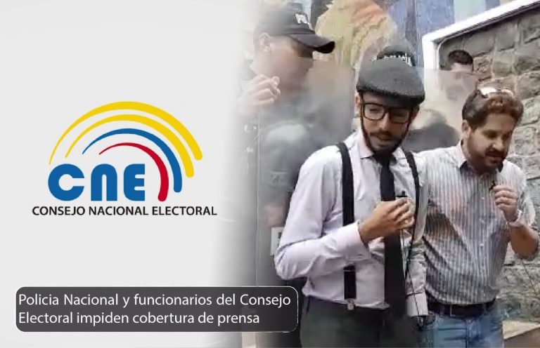 Desalojan a periodistas del CNE cuando intentaba cubrir protesta pacífica de Yasunidos