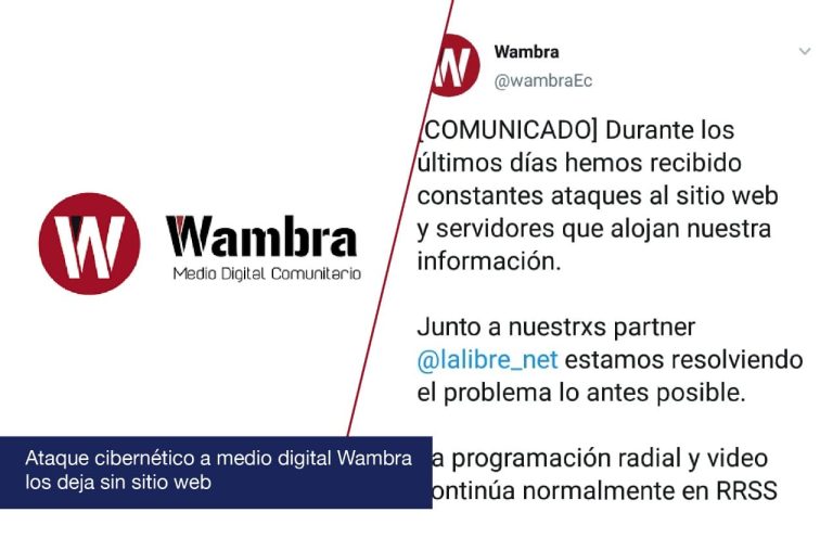 Sitio web del medio Wambra está fuera del aire