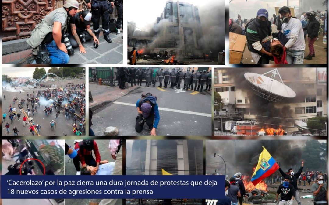   ‘Cacerolazo’ colectivo por la paz cierra una dura jornada de protestas en la que la prensa sigue siendo blanco de ataques y hostigamiento