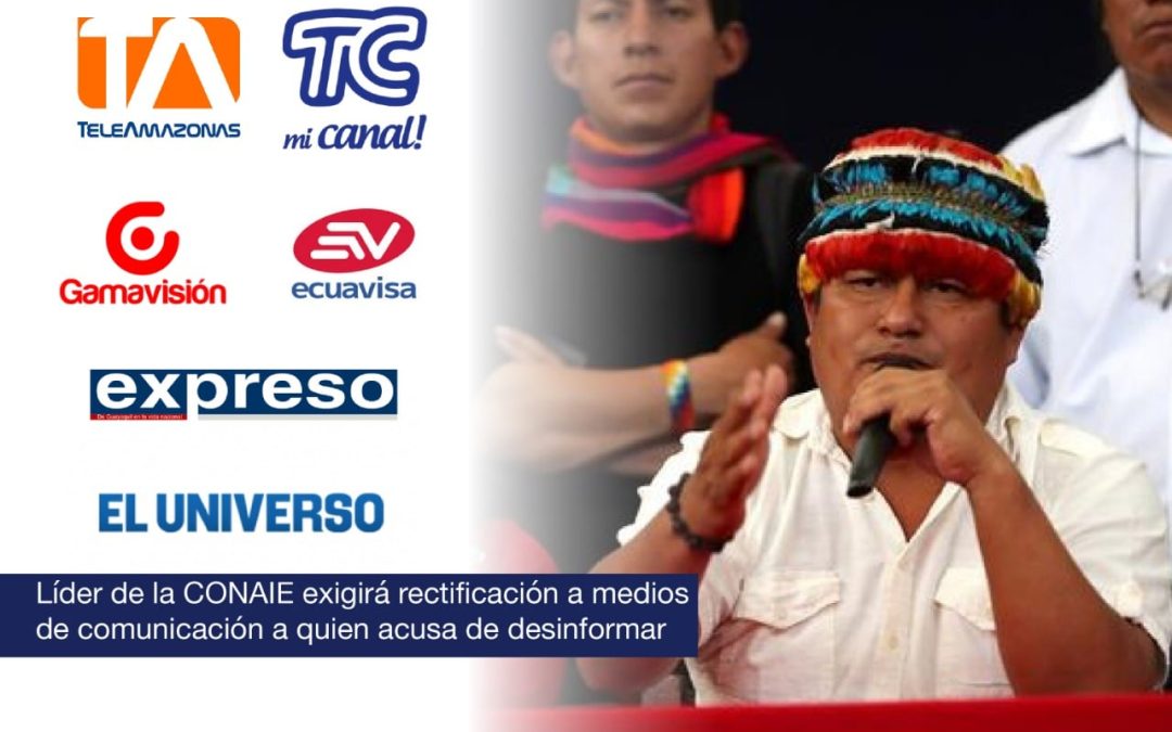 Líder indígena acusó a medios de comunicación de desinformar sobre el paro nacional