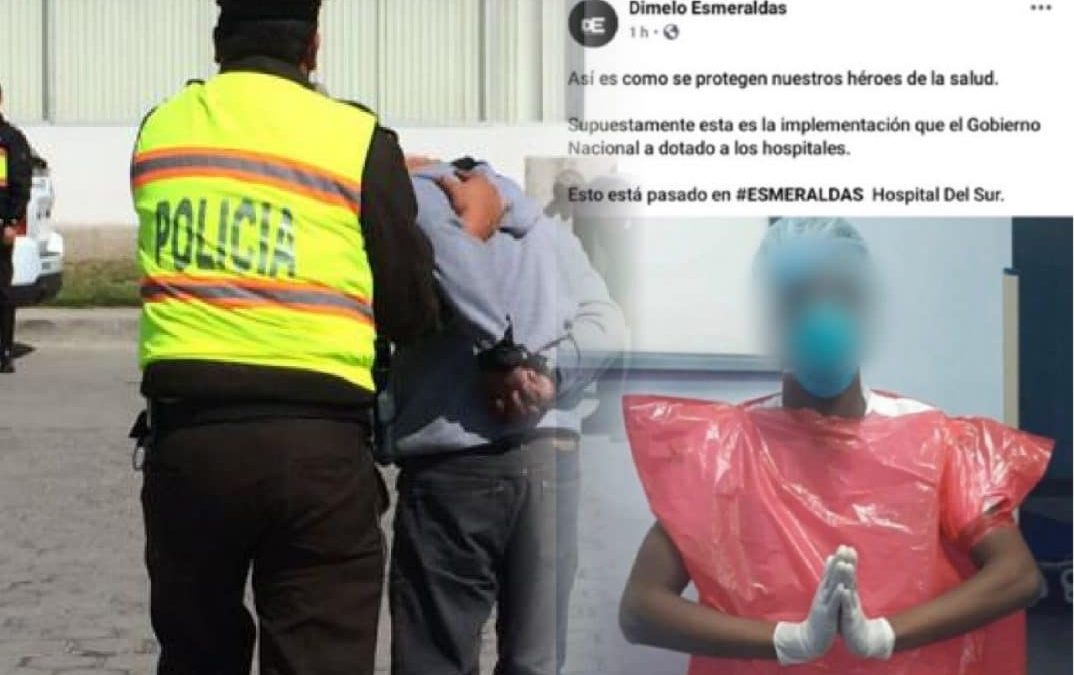 Policía detiene a un ciudadano en Esmeraldas acusado de “desinformar en Facebook”