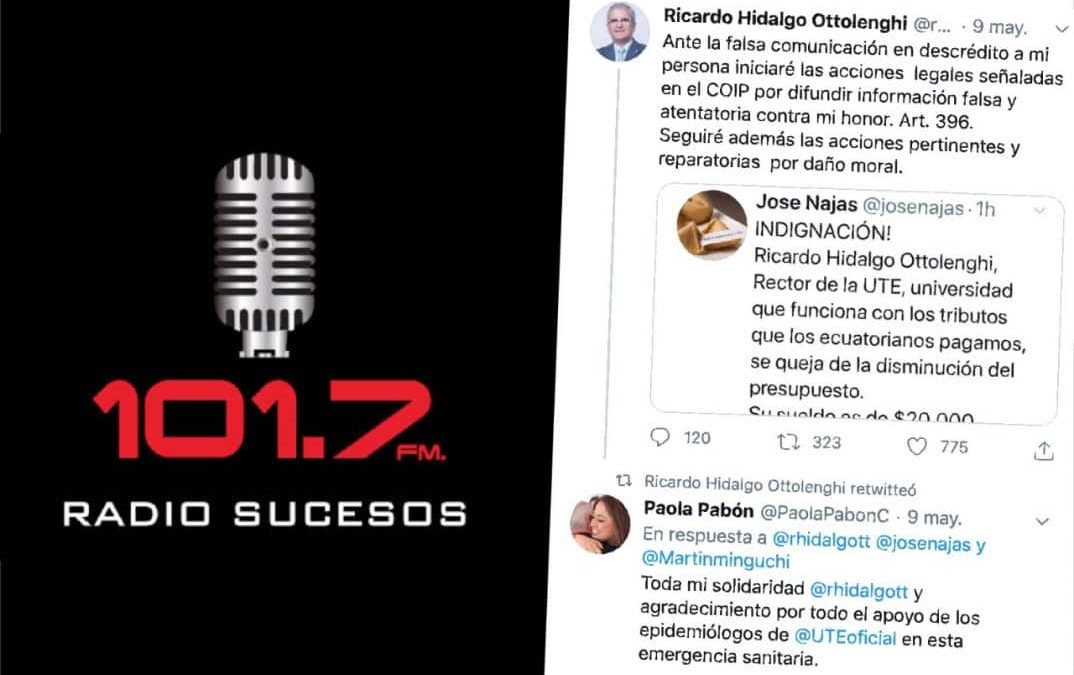 Fundamedios condena la intimidación de un rector universitario en contra de un directivo de un medio de comunicación 