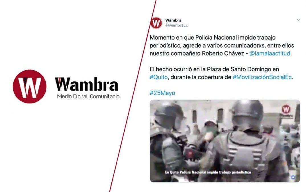 Productor audiovisual fue apuntado y cercado por miembros de la Policía durante manifestación