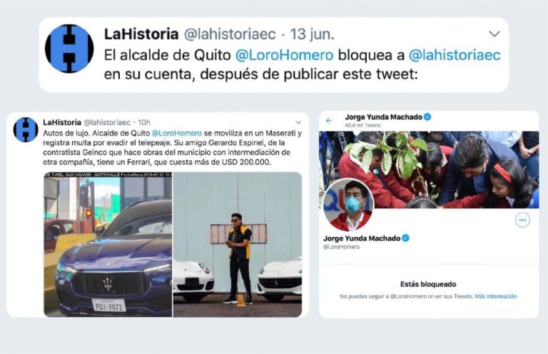 Alcalde Quito bloqueó a portal digital en Twitter