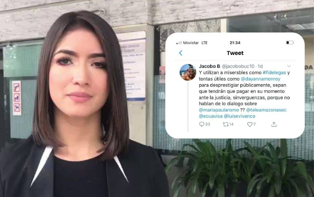 Periodista de Teleamazonas es acosada e intimidada en Twitter por hijo de expresidente ecuatoriano involucrado en actos de corrupción