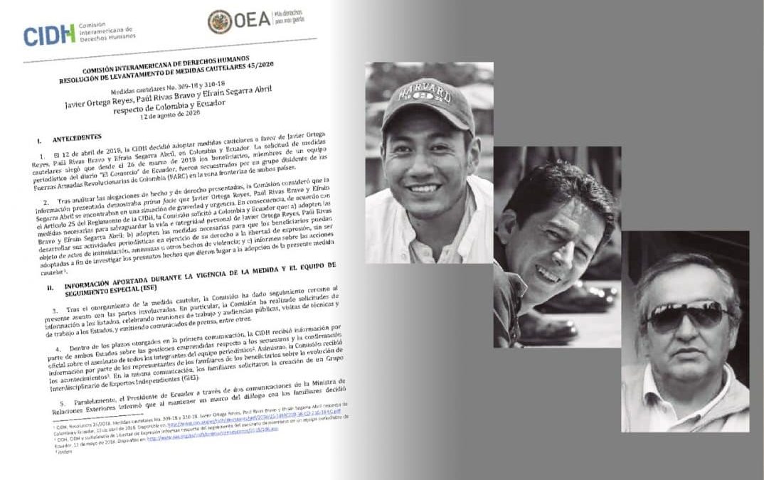 La CIDH levanta las medidas cautelares concedidas en el caso #NosFaltan3