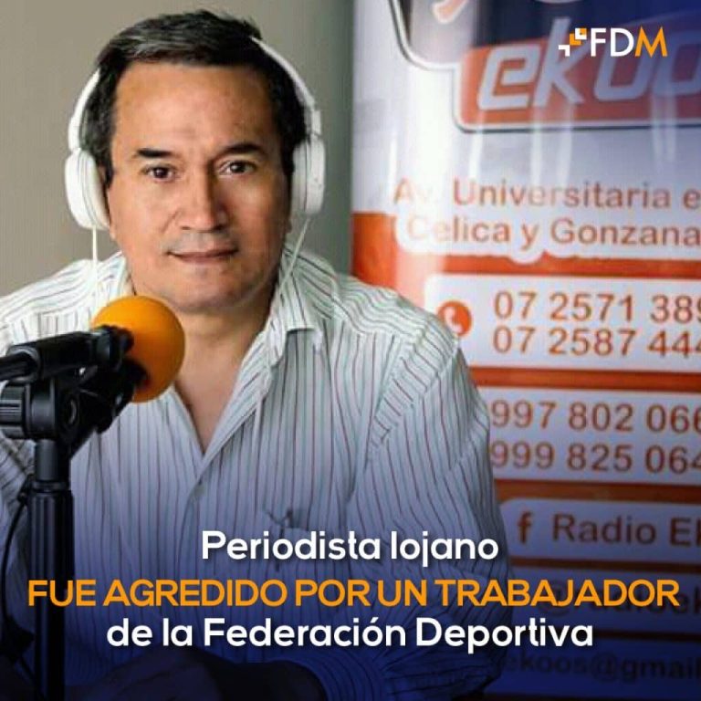 Periodista lojano fue agredido por un trabajador de la Federación Deportiva